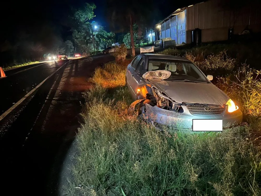 Colisão Frontal na SC-157 Deixa Veículos Fora da Pista em Coronel Freitas