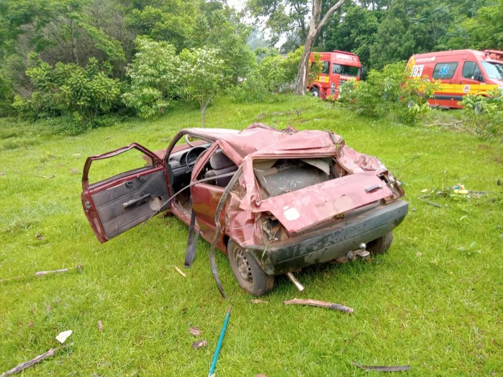 Saída de pista em Itapiranga
